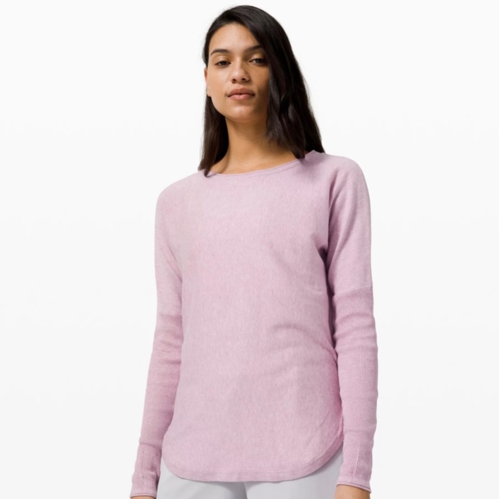 Lululemon Take It All In Sweater Heathered Pink Taupe, 6